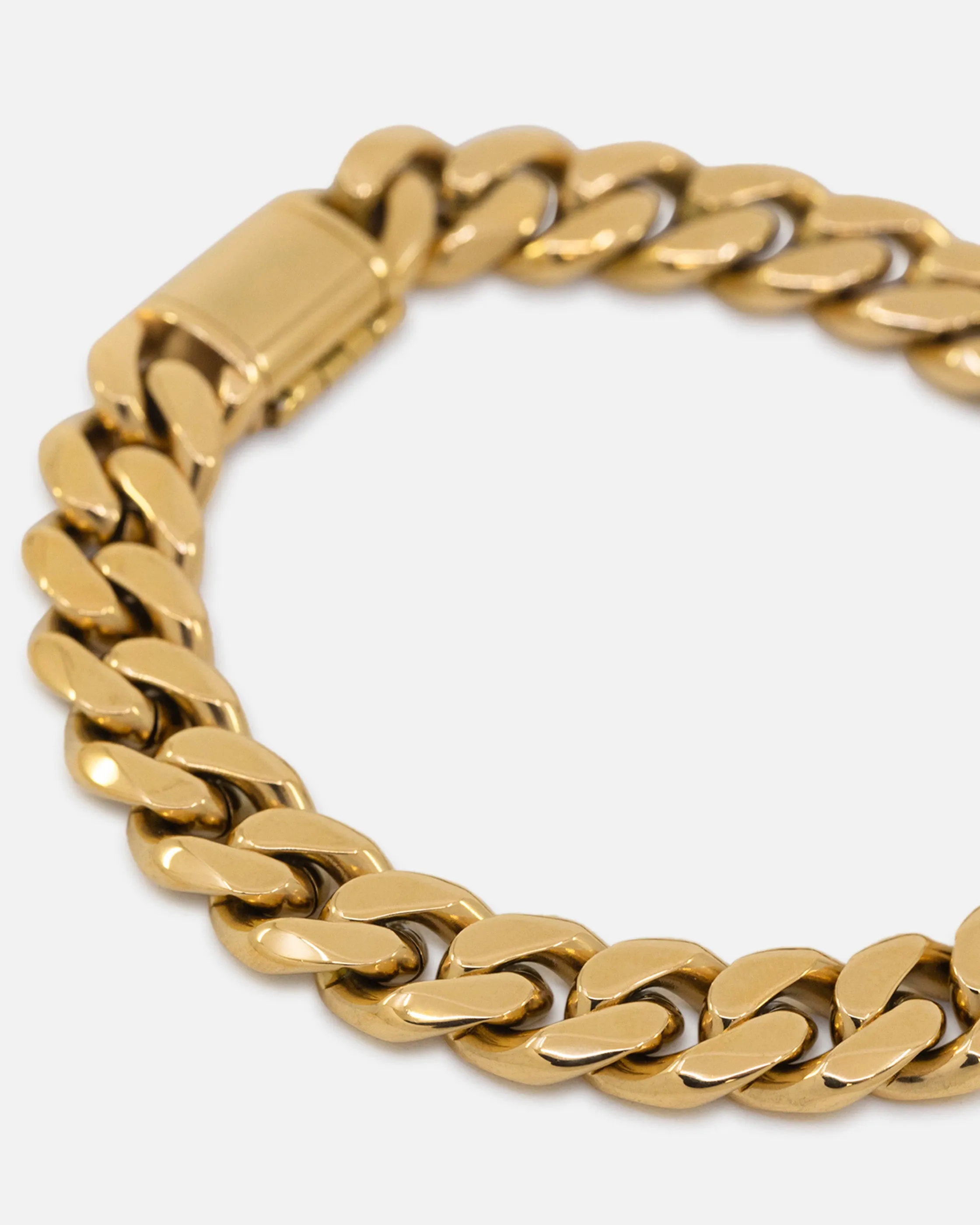 Saint Morta 10mm Cuban Bracelet Gold