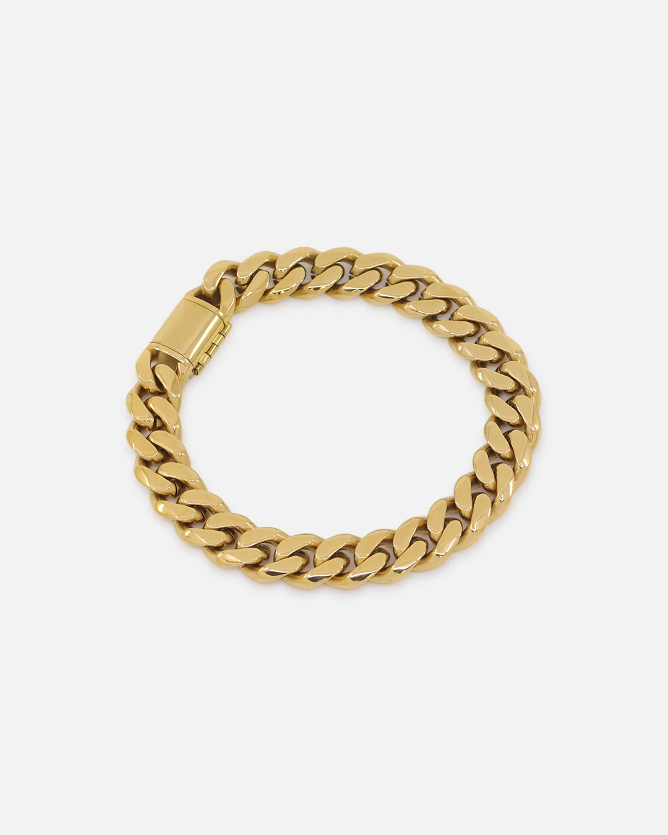 Saint Morta 10mm Cuban Bracelet Gold