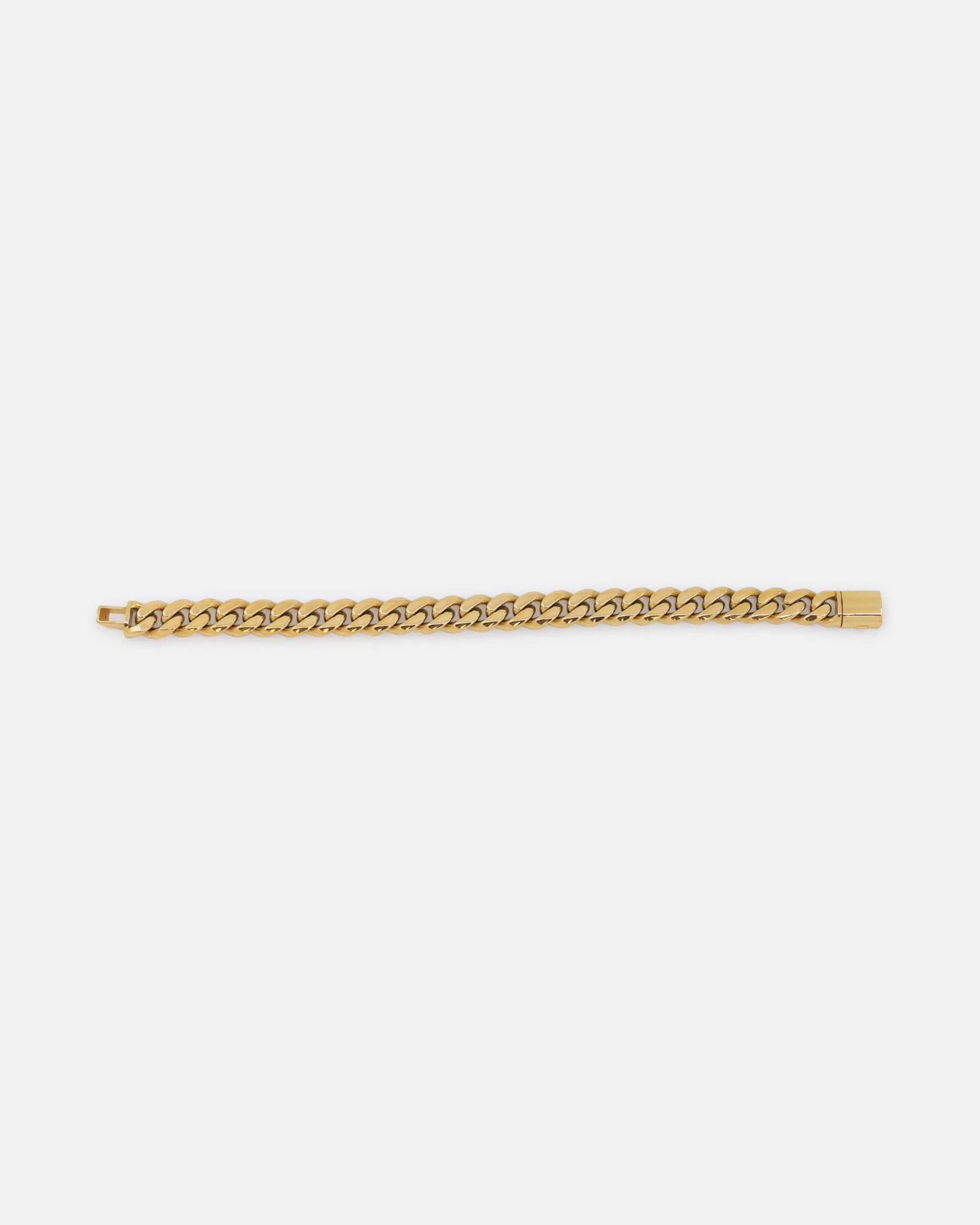 Saint Morta 10mm Cuban Bracelet Gold