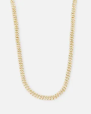 Saint Morta 6mm Iced Cuban Prong Chain Iced Gold