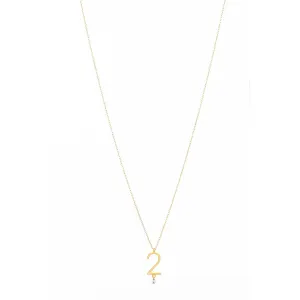 Sautoir 2 18K Gold Necklace w. Diamond