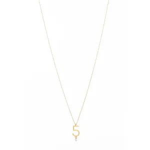 Sautoir 5 18K Gold Necklace w. Diamond