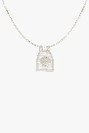 Scallop Medallion Necklace Silver Wildthings Collectables