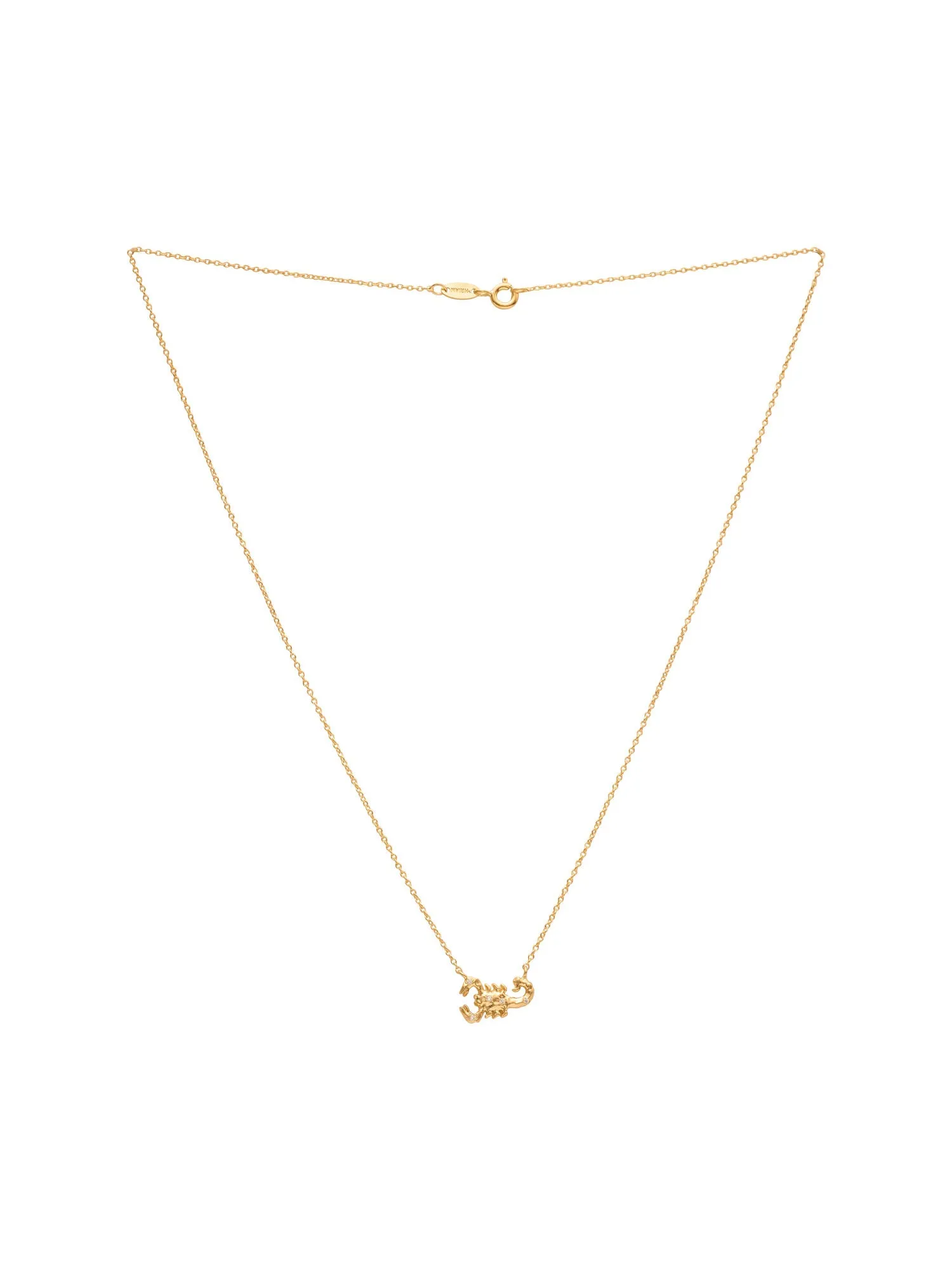 Scorpio 18K Gold Necklace w. Diamonds