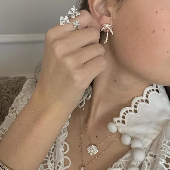Seashell Dream 18K Gold, Rosegold or Whitegold Necklace w. Diamonds