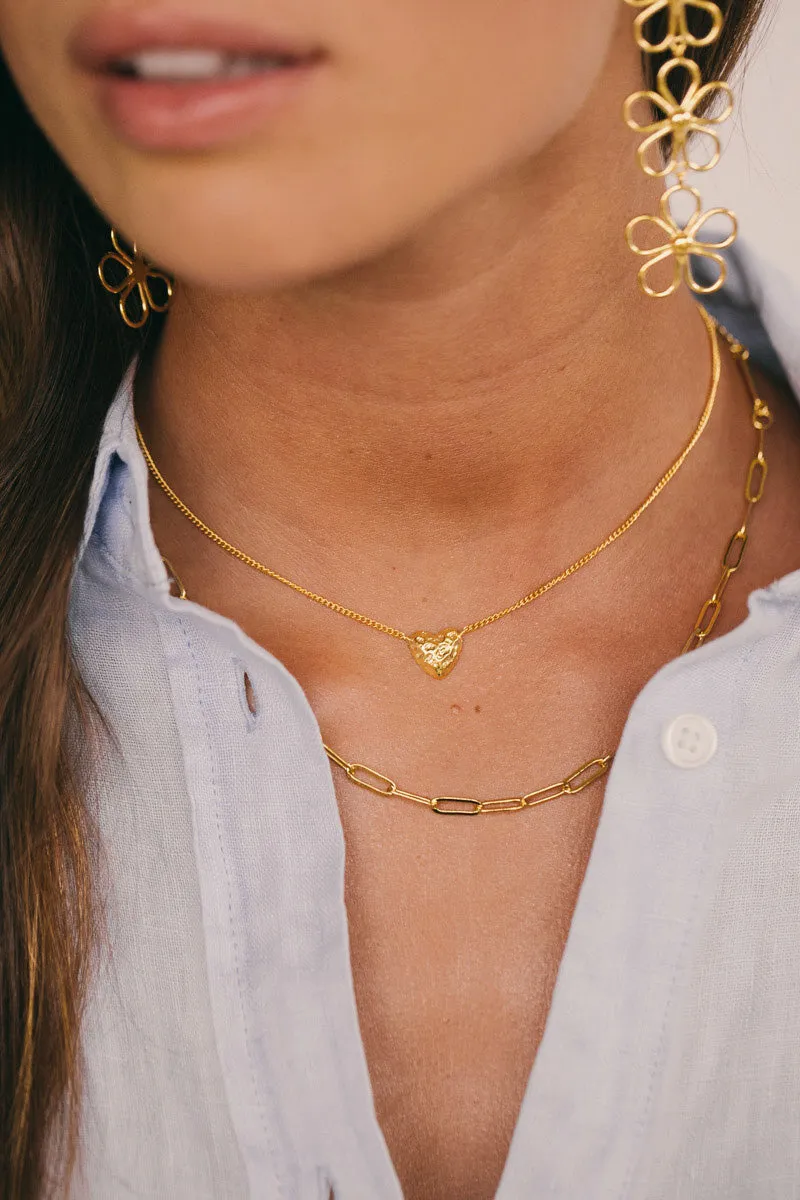 Short Link Chain Necklace Gold Plated (40cm) Wildthings Collectables