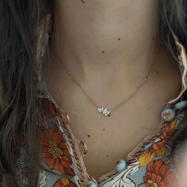 Siblings Fairytale 18K Gold, Rosegold or Whitegold Necklace w. Diamonds