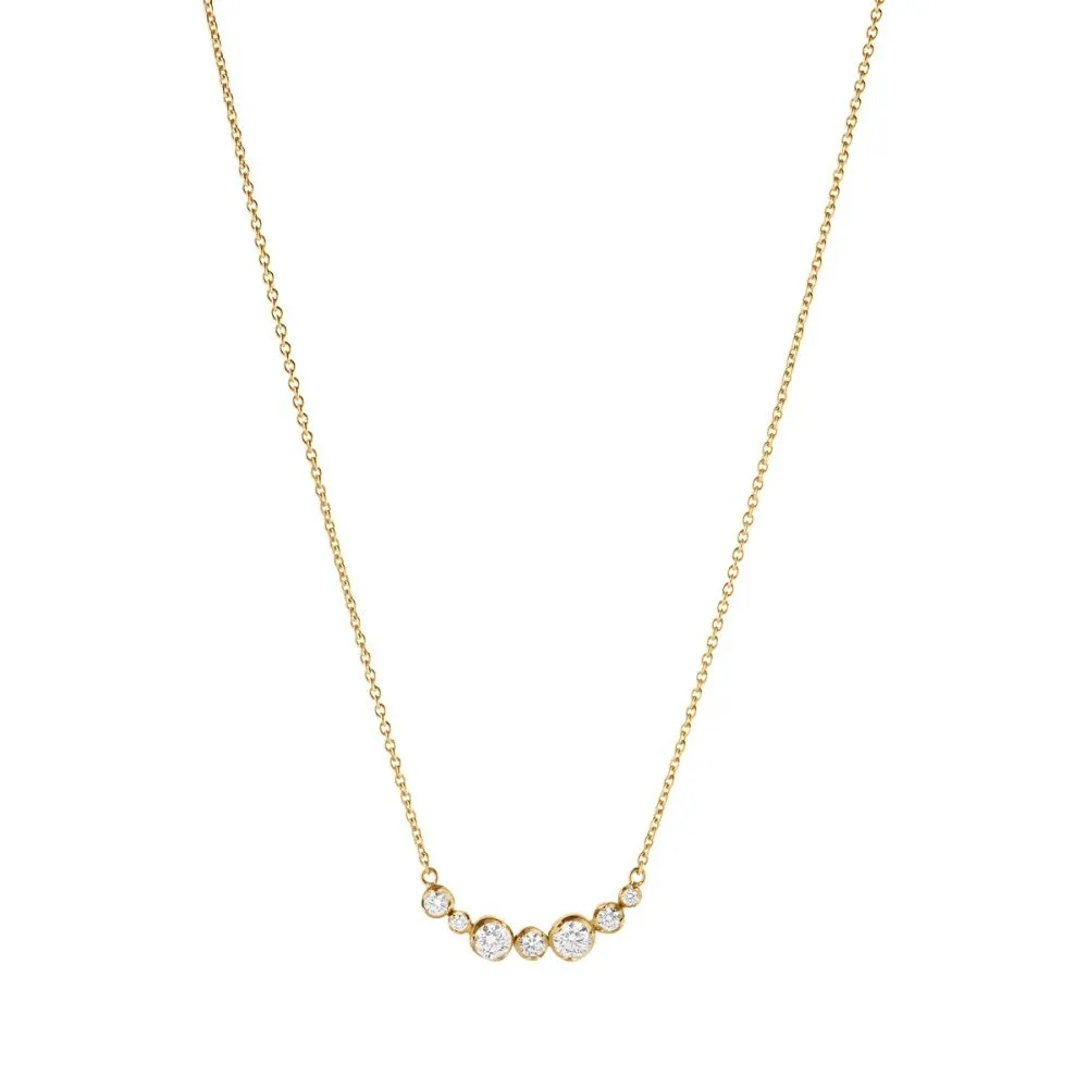 Signature 18K Gold Necklace w. 0.22ct Diamonds