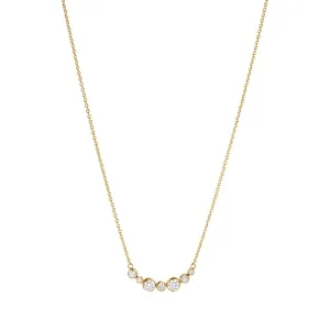 Signature 18K Gold Necklace w. 0.22ct Diamonds