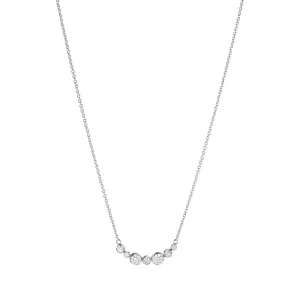 Signature 18K White Gold Necklace w. 0.22ct Diamonds