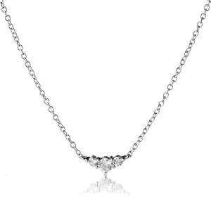 Signature Three 18K Gold, Rosegold or Whitegold Necklace w. Diamonds