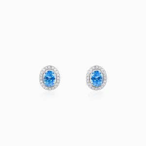 Silver Blue Dreams Studs Giva
