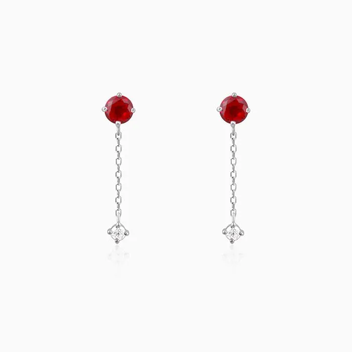 Silver Cherry Drop Danglers Giva