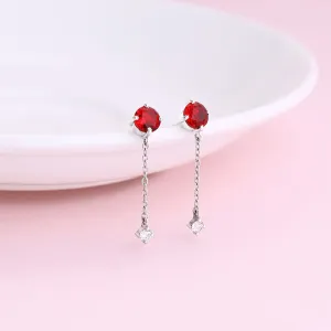 Silver Cherry Drop Danglers Giva