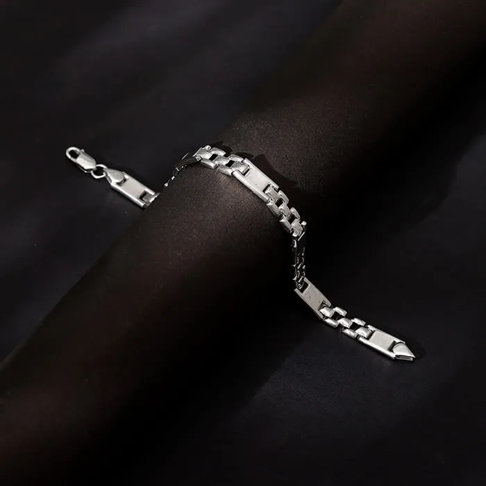 Silver Classic Rectangle Bracelet For Him Giva