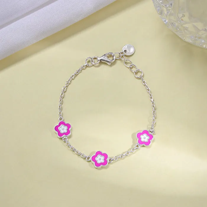 Silver Cutie Flower Kids Bracelet (0-2 years) Giva