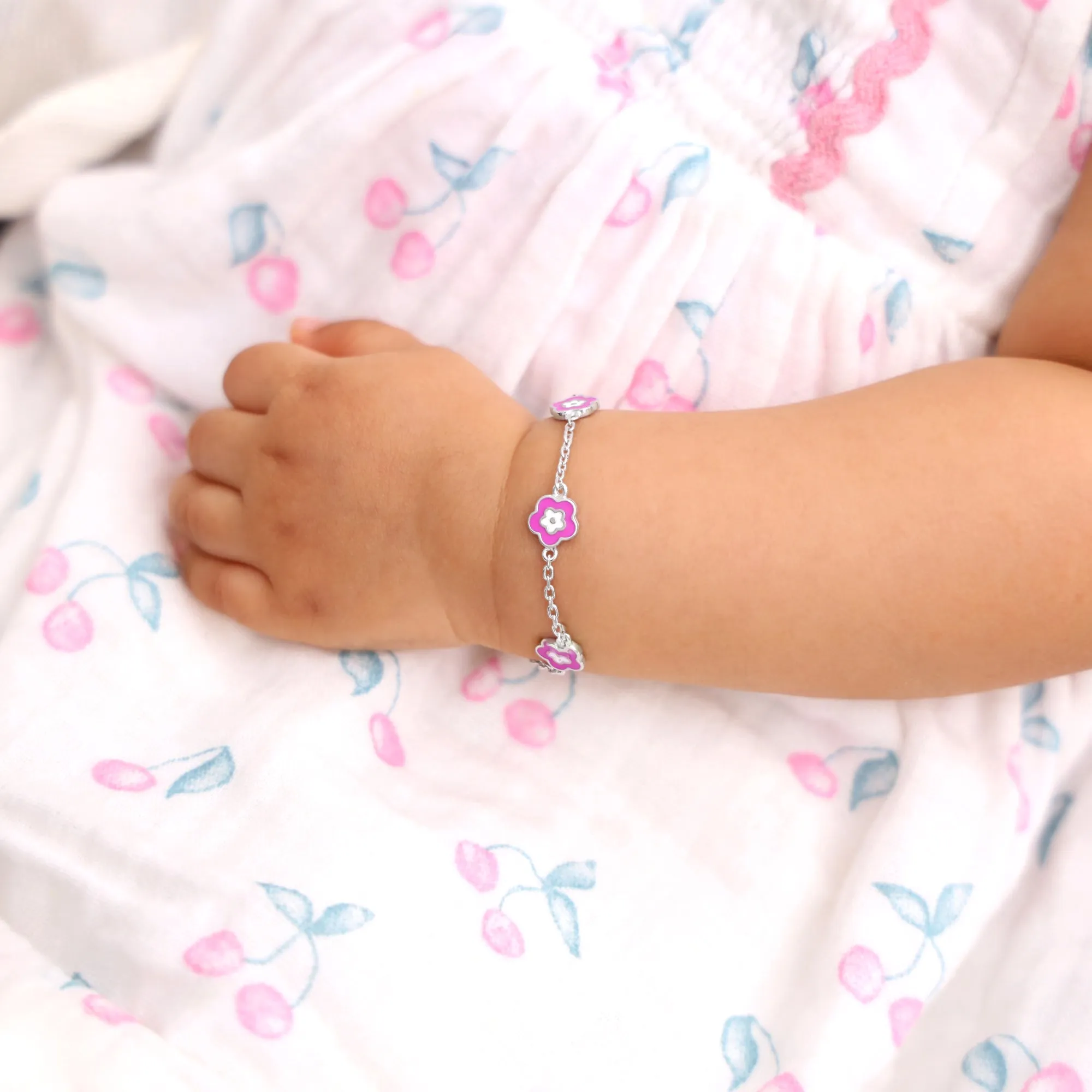 Silver Cutie Flower Kids Bracelet (0-2 years) Giva