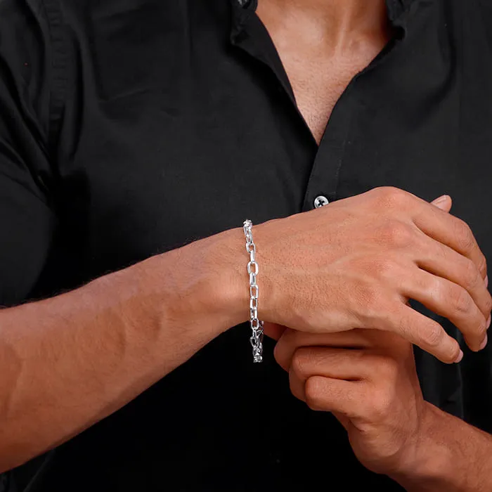 Silver Delink Bracelet For Him Giva