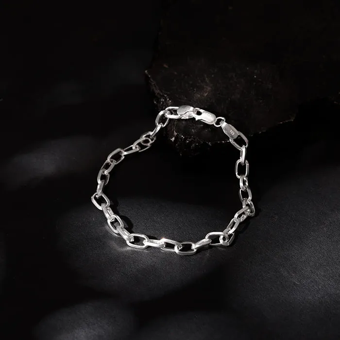 Silver Delink Bracelet For Him Giva