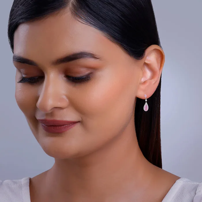 Silver Gleaming Drop Earrings Giva
