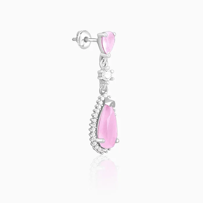 Silver Gleaming Drop Earrings Giva