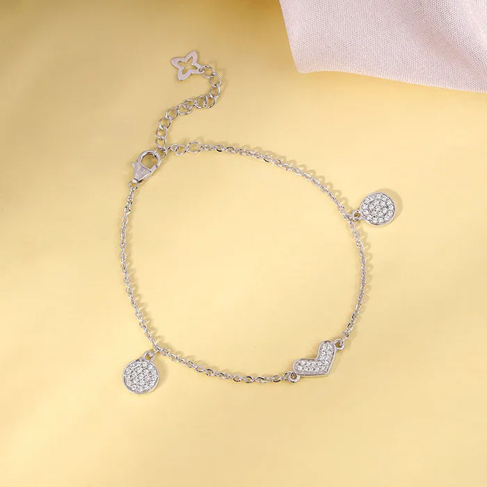 Silver Heartfelt Love Bracelet Giva