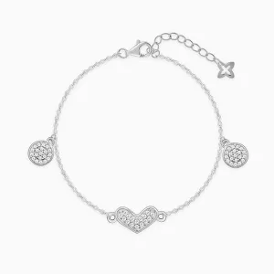 Silver Heartfelt Love Bracelet Giva