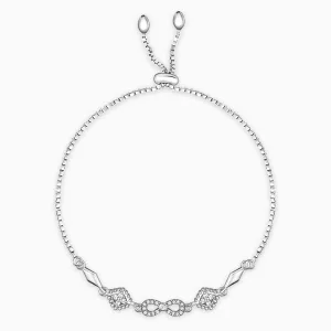 Silver Infinity Zircon Bracelet Giva
