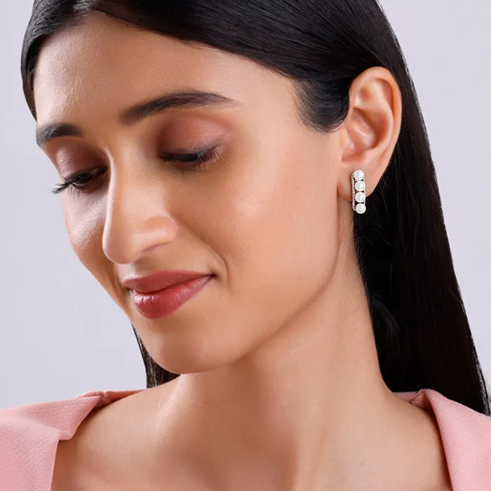 Silver Inspiring Pearl Studs Giva