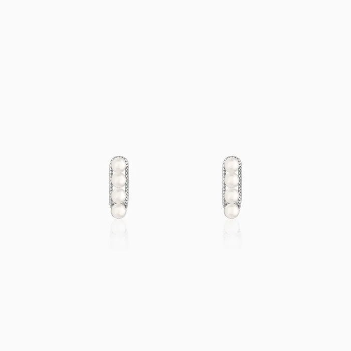 Silver Inspiring Pearl Studs Giva