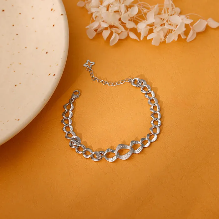 Silver Intertwined Chain Bracelet Giva