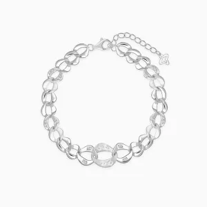 Silver Intertwined Chain Bracelet Giva