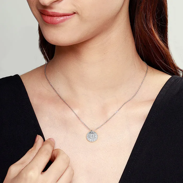 Silver Lock and Key Necklace for Couples Giva