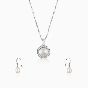 Silver Never Enough Pearls Set Giva
