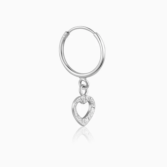 Silver Small Heart Drop Earrings Giva