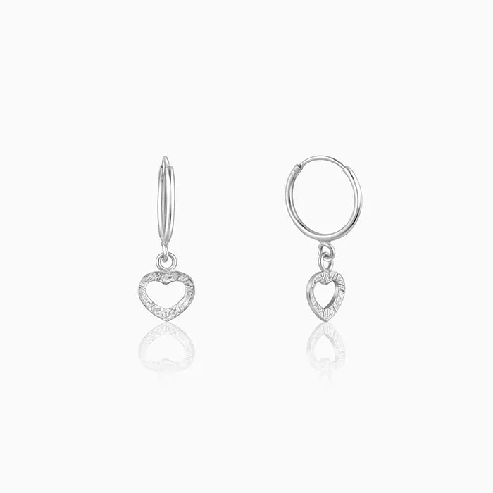 Silver Small Heart Drop Earrings Giva