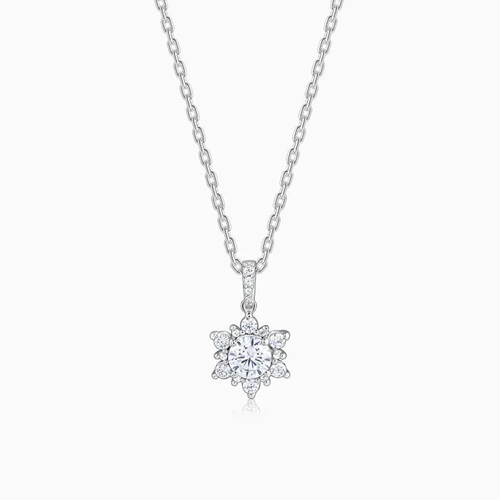 Silver Sunshine Pendant with Link Chain Giva