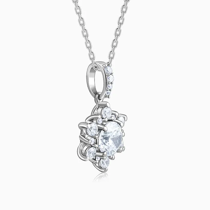 Silver Sunshine Pendant with Link Chain Giva