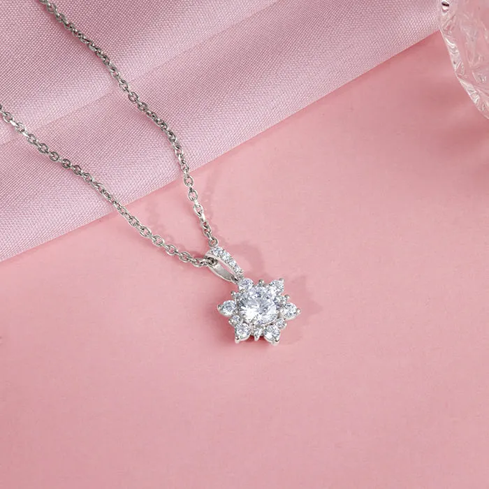 Silver Sunshine Pendant with Link Chain Giva