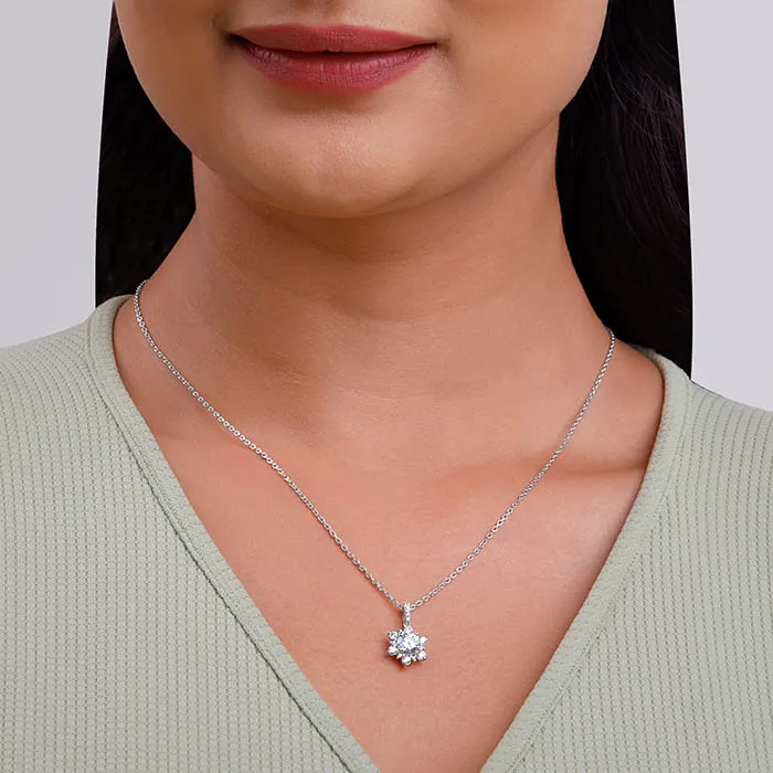 Silver Sunshine Pendant with Link Chain Giva