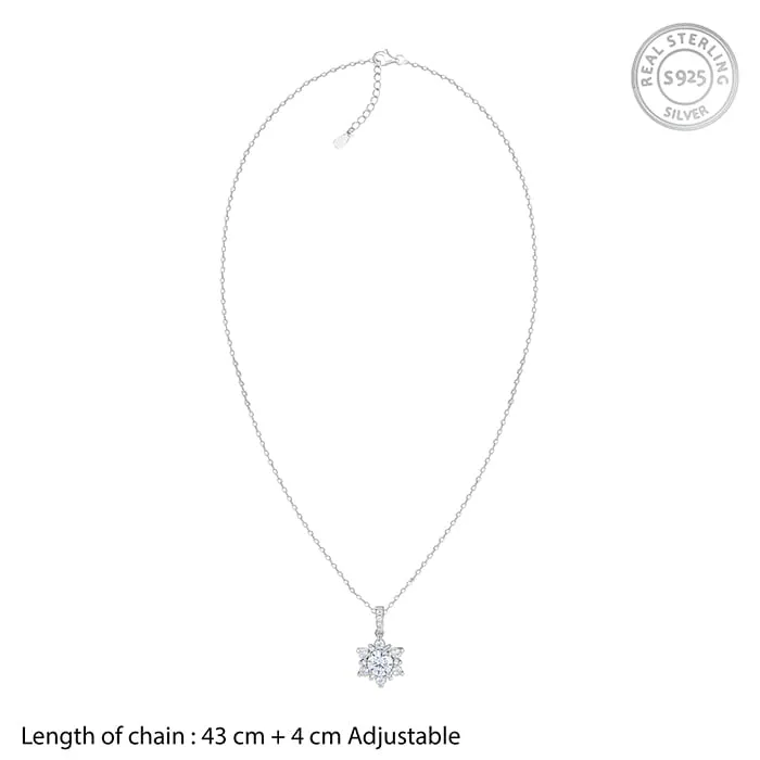 Silver Sunshine Pendant with Link Chain Giva