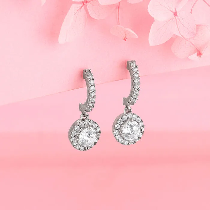 Silver Zircon Drizzle Drop Earrings Giva