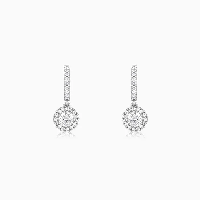 Silver Zircon Drizzle Drop Earrings Giva
