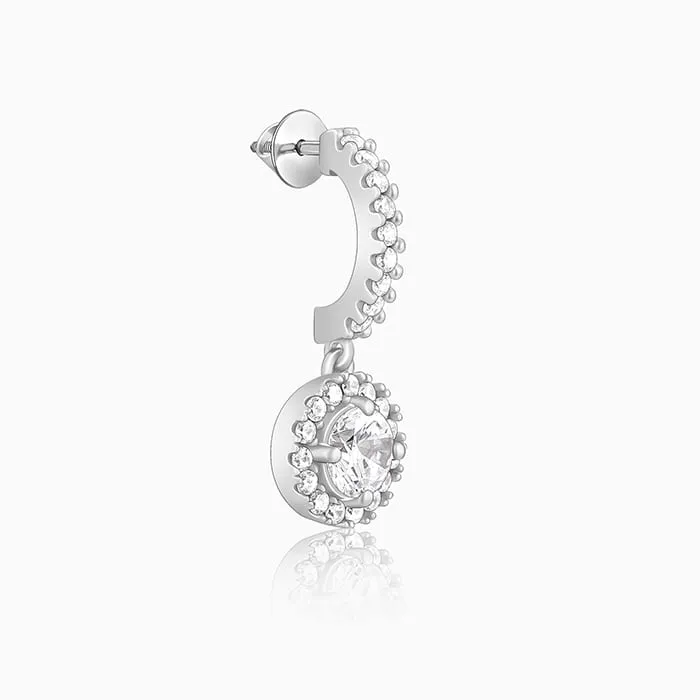Silver Zircon Drizzle Drop Earrings Giva