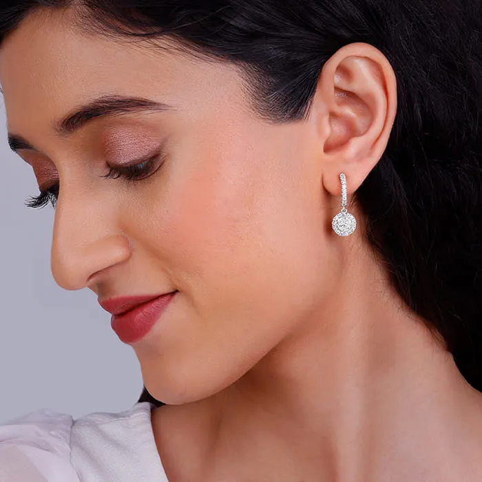 Silver Zircon Drizzle Drop Earrings Giva