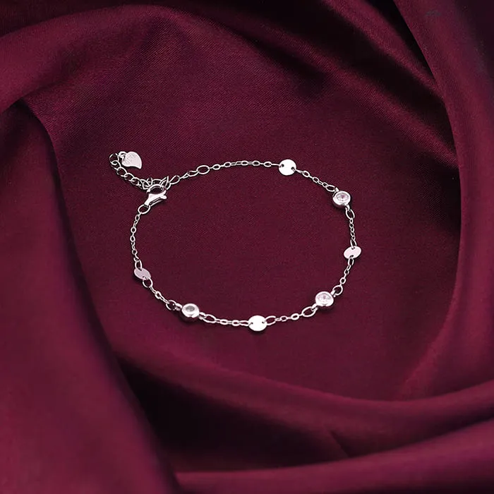 Silver Zircon High on Charm Bracelet Giva
