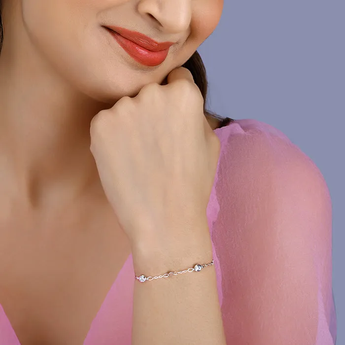 Silver Zircon High on Charm Bracelet Giva
