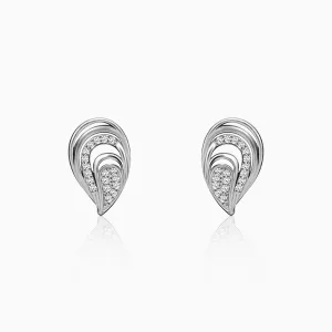 Silver Zircon Sparkling Drop Earrings Giva