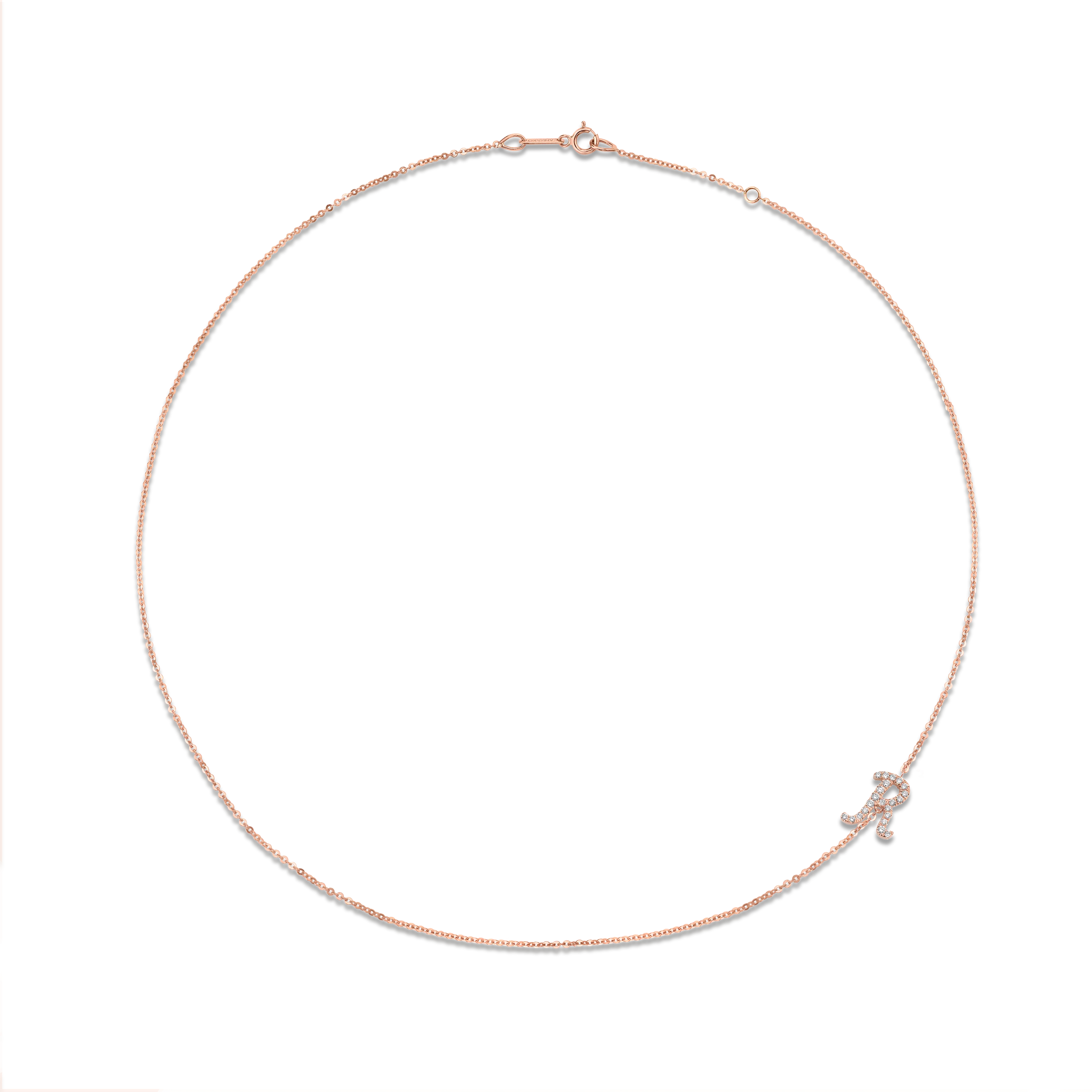 SINGLE DIAMOND INITIAL NECKLACE Anita Ko