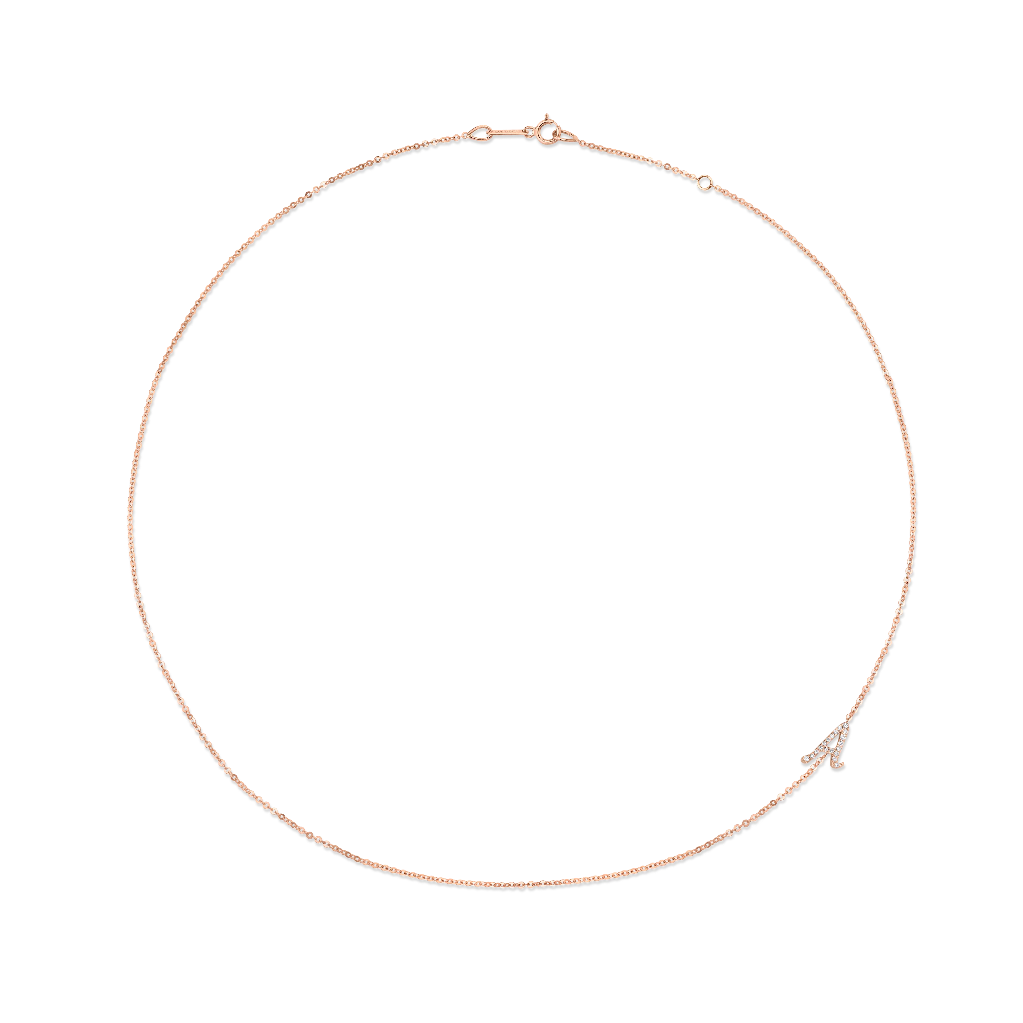SINGLE DIAMOND INITIAL NECKLACE Anita Ko